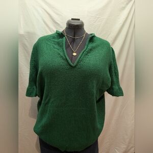 Emerald Green V-Neck Sweater